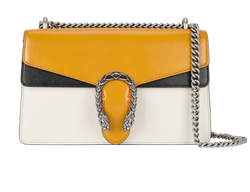 Small Dionysus, Leather, Cream/Blk/Yellow, 520981, DB, 3*